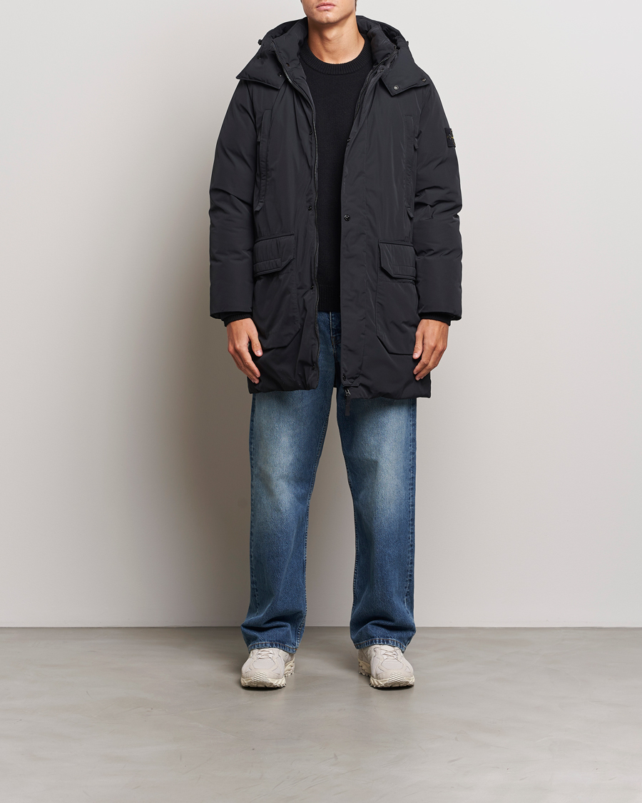Mies | Takit | Stone Island | Micro Twill Hooded Parka Black
