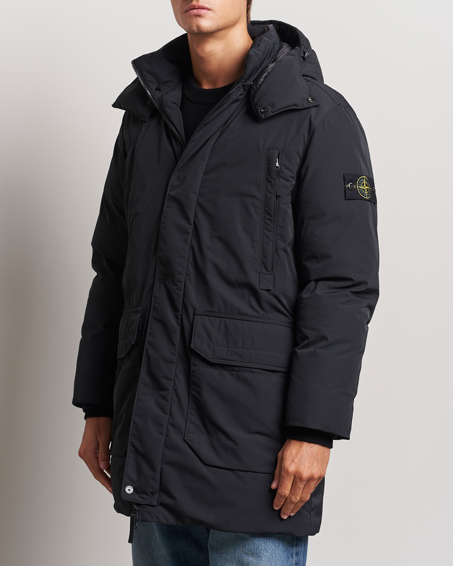 Mies | Takit | Stone Island | Micro Twill Hooded Parka Black