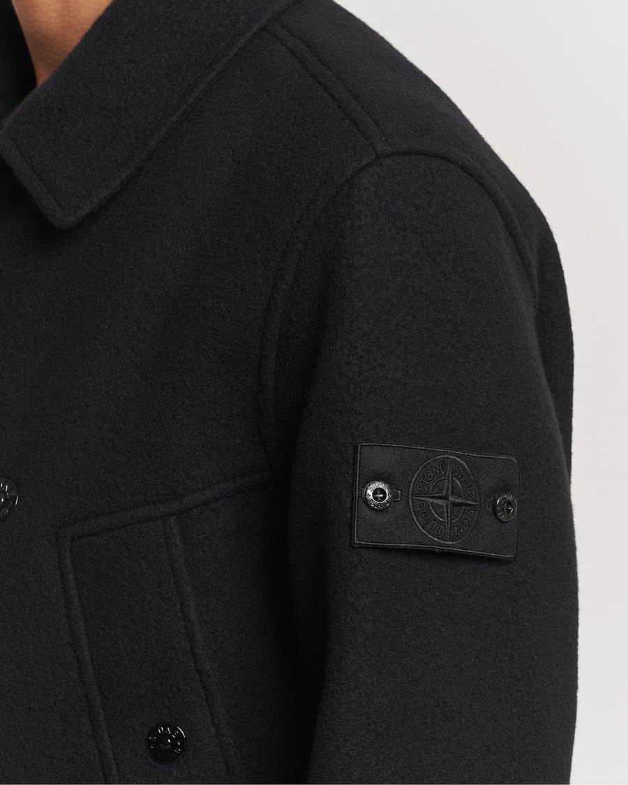 Mies | Takit | Stone Island | Ghost Wool/Cashmere Peacoat Black