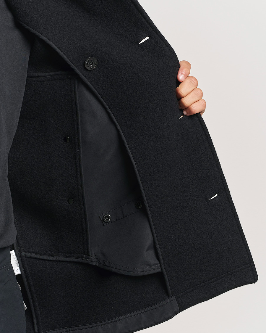 Mies | Takit | Stone Island | Ghost Wool/Cashmere Peacoat Black