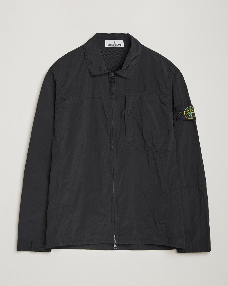 Mies | Kauluspaidat | Stone Island | Nylon Metal Zip Overshirt Black