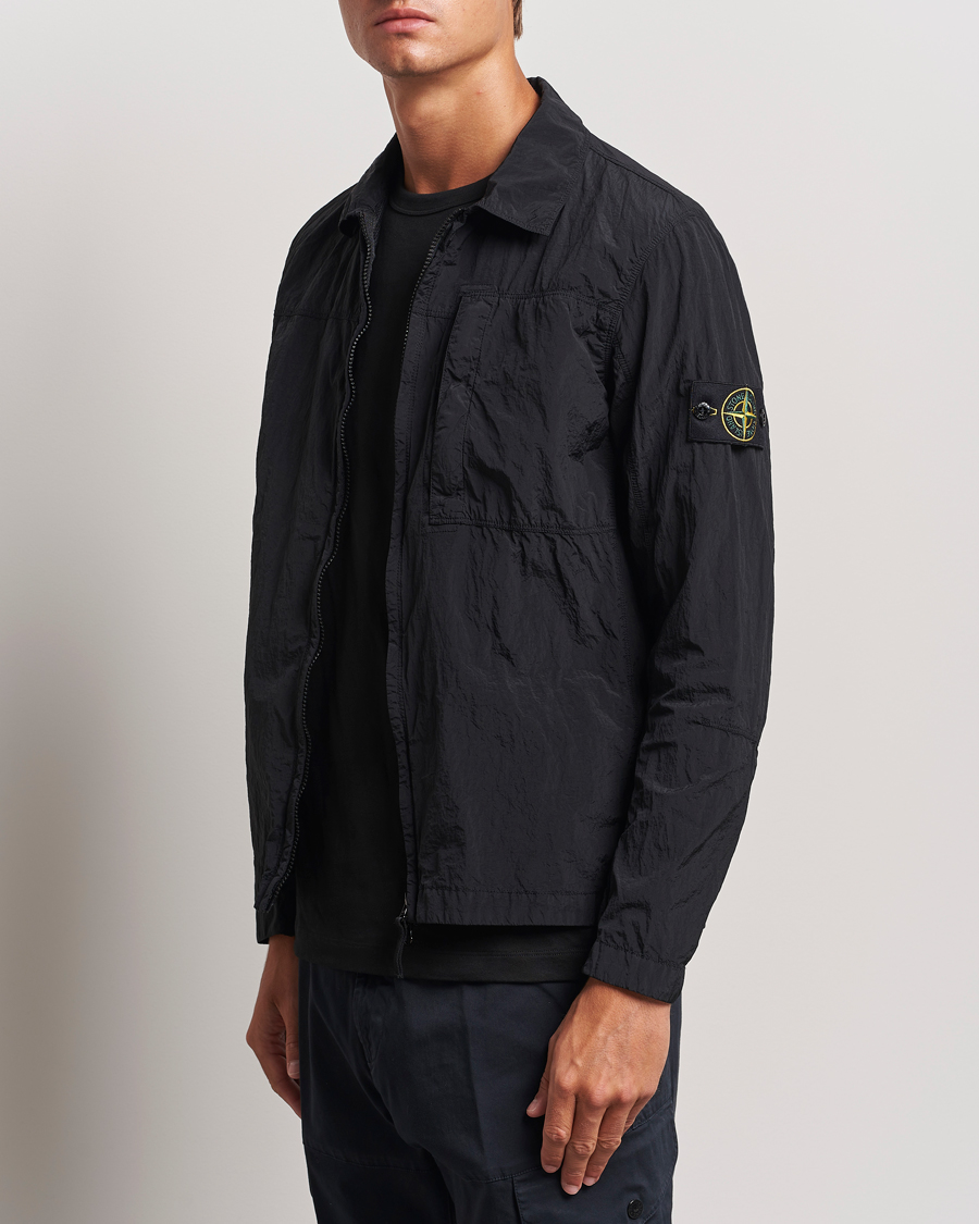 Mies | Kauluspaidat | Stone Island | Nylon Metal Zip Overshirt Black