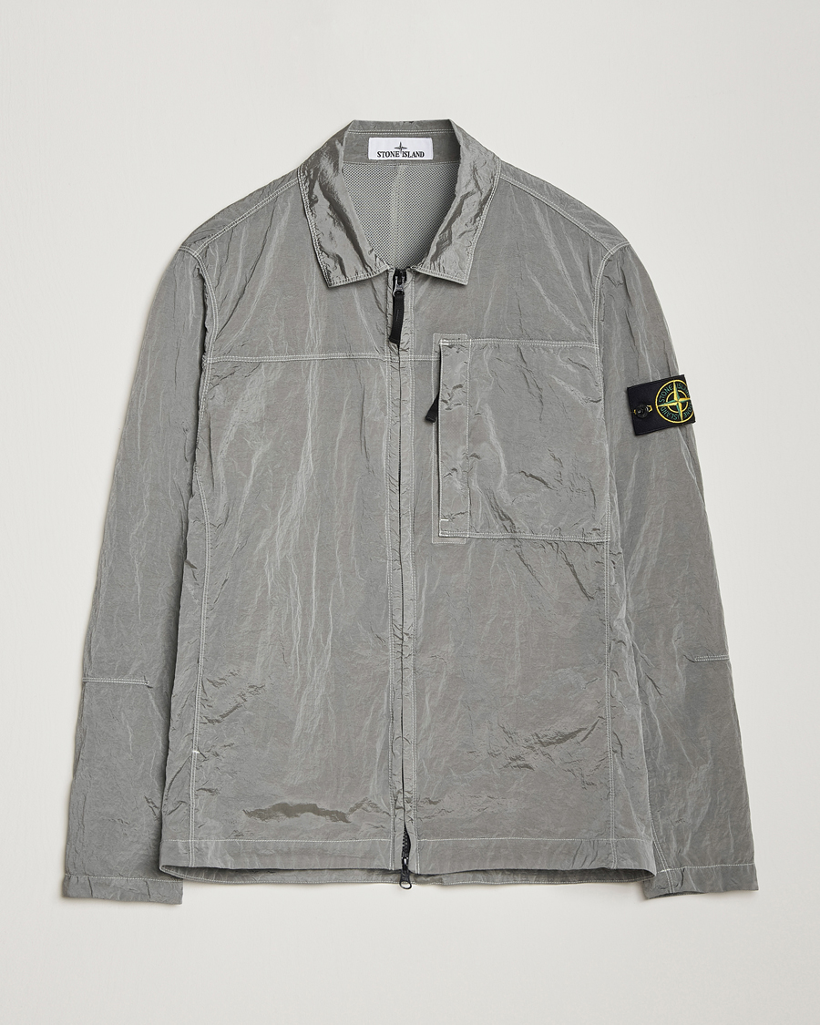 Mies | Kauluspaidat | Stone Island | Nylon Metal Zip Overshirt Grey