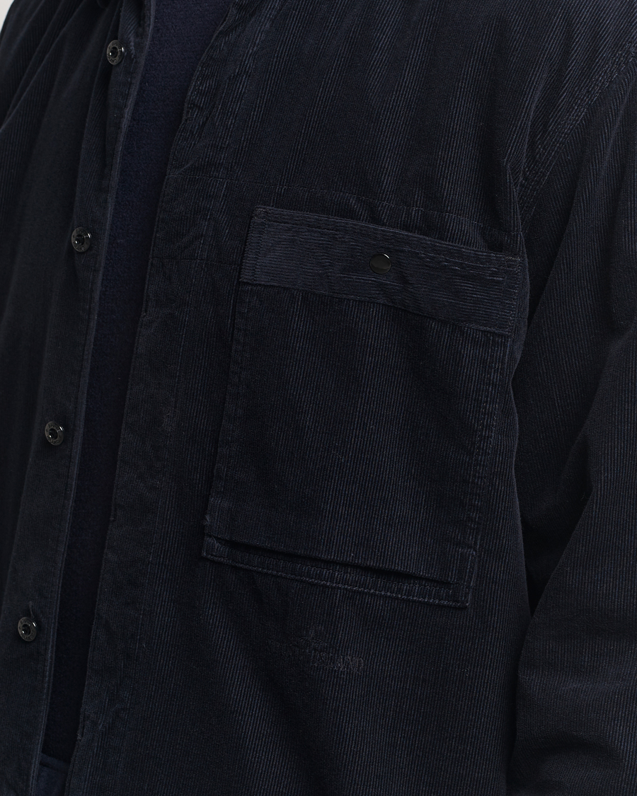 Mies | Kauluspaidat | Stone Island | Cotton Cord Overshirt Navy Blue