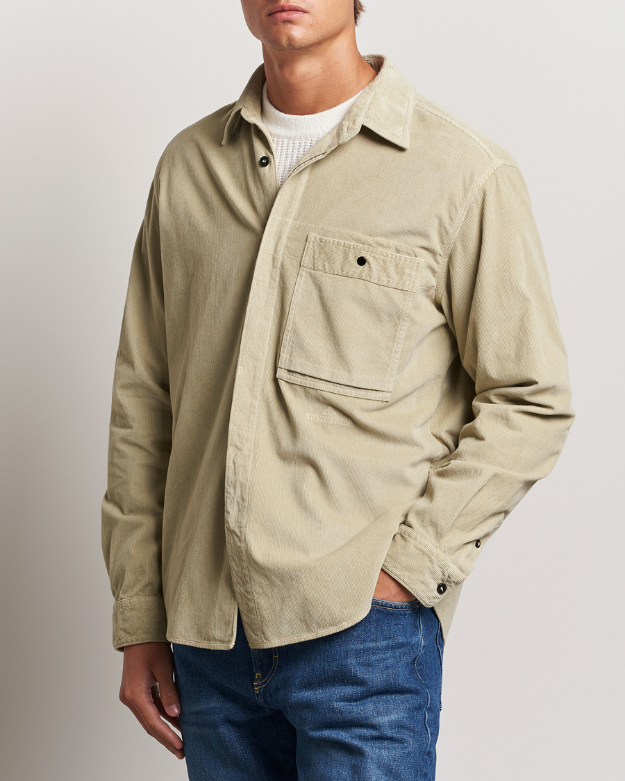 Mies | Kauluspaidat | Stone Island | Cotton Cord Overshirt Plaster