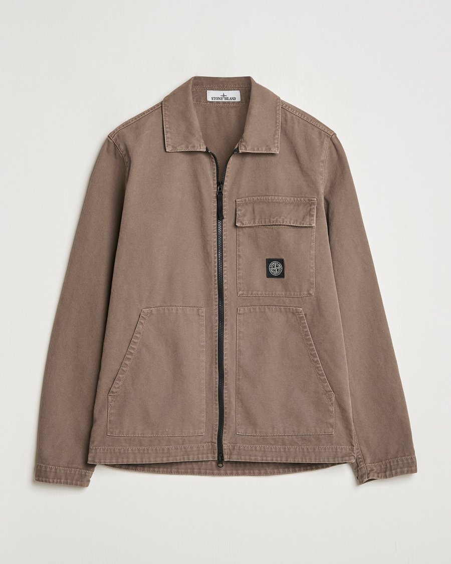 Mies | Kauluspaidat | Stone Island | Panama Cotton Overshirt Walnut