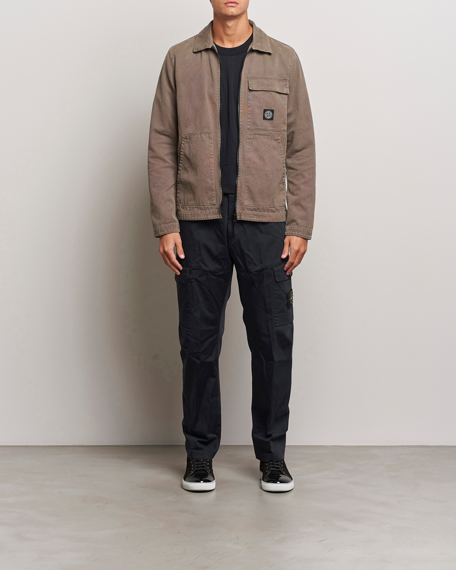 Mies | Kauluspaidat | Stone Island | Panama Cotton Overshirt Walnut