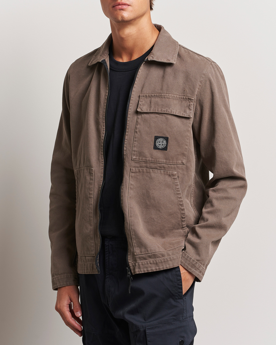 Mies | Kauluspaidat | Stone Island | Panama Cotton Overshirt Walnut