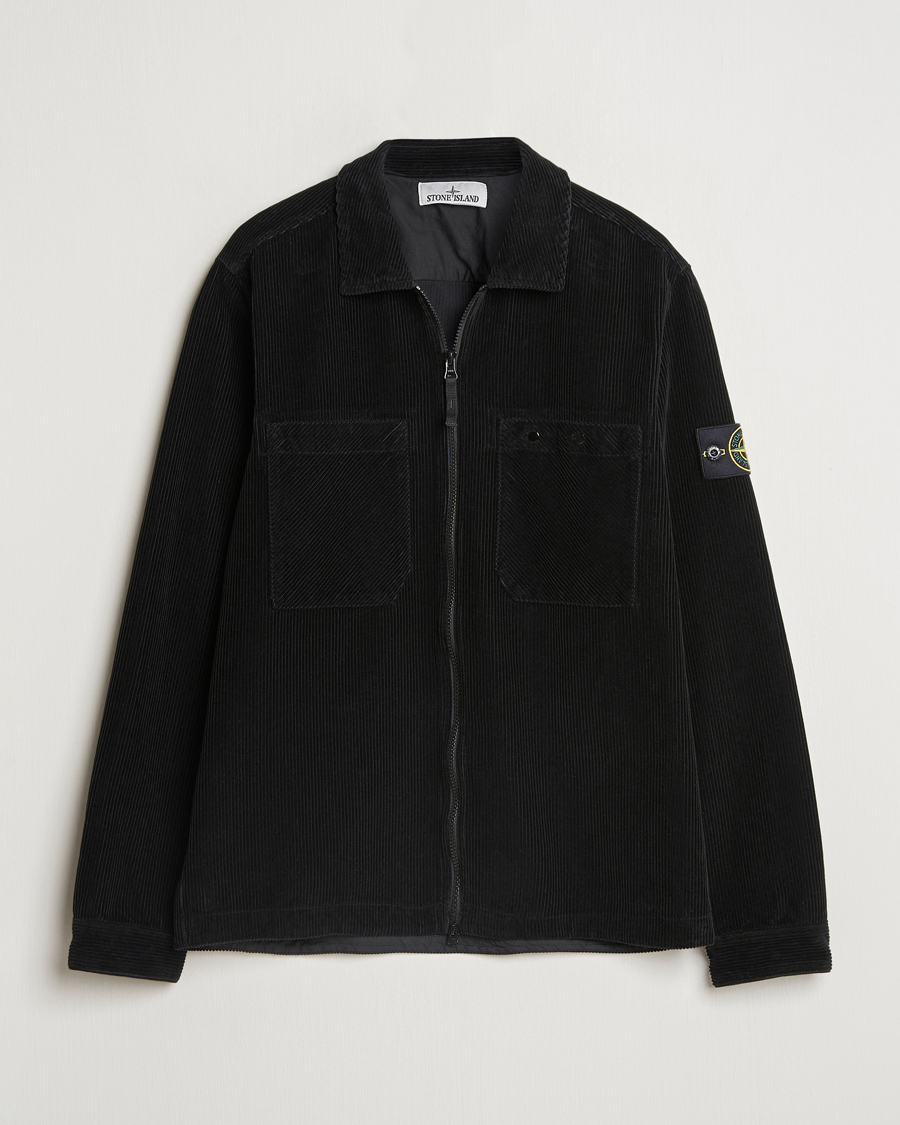 Mies | Kauluspaidat | Stone Island | Garment Dyed Corduroy Overshirt Black