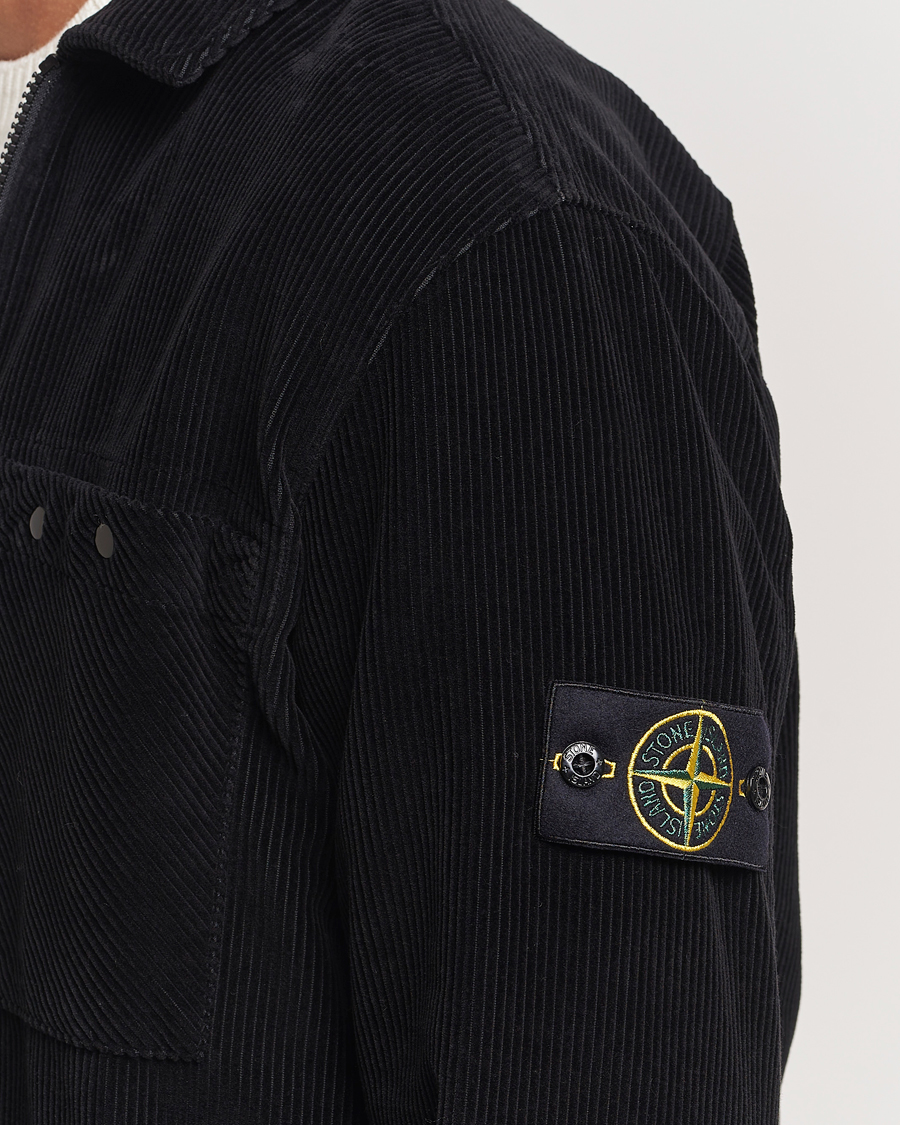 Mies | Kauluspaidat | Stone Island | Garment Dyed Corduroy Overshirt Black