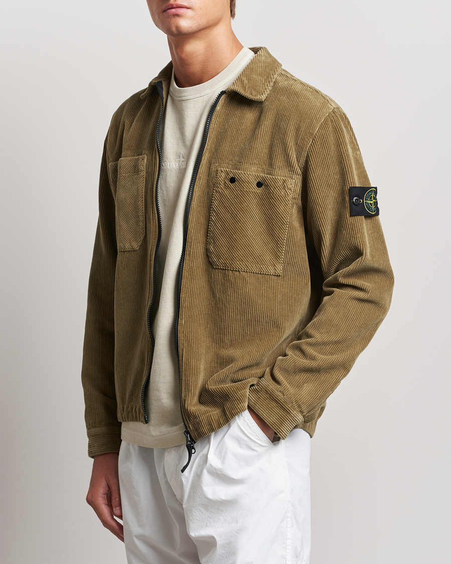 Mies | Kauluspaidat | Stone Island | Garment Dyed Corduroy Overshirt Biscuit