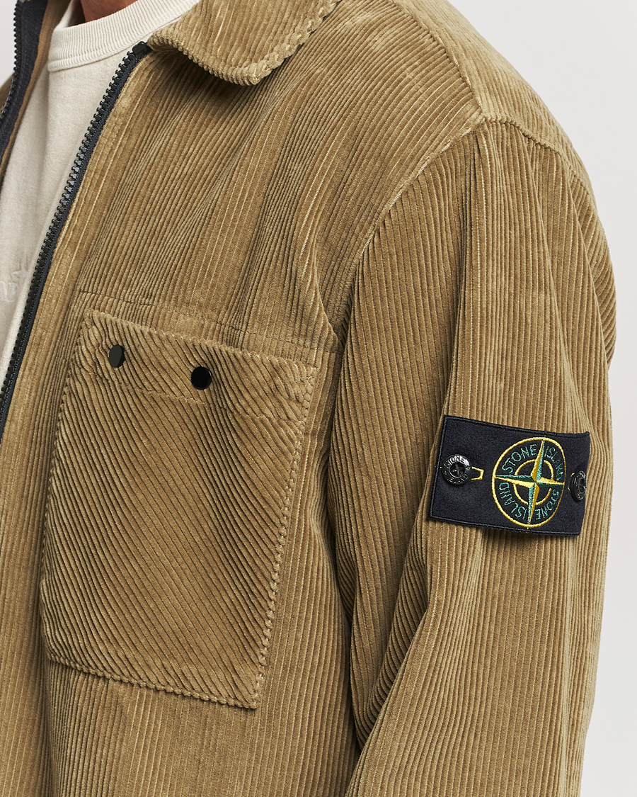 Mies | Kauluspaidat | Stone Island | Garment Dyed Corduroy Overshirt Biscuit