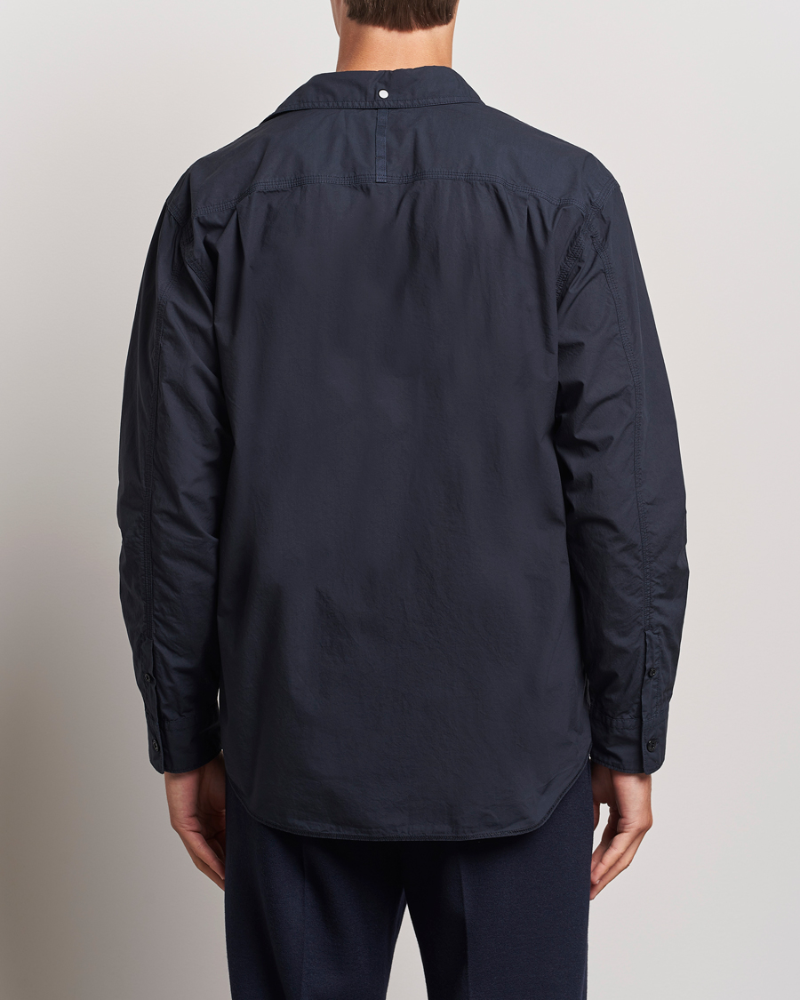 Mies | Kauluspaidat | Stone Island | Garment Dyed Cotton Canvas Overshirt Navy Blue
