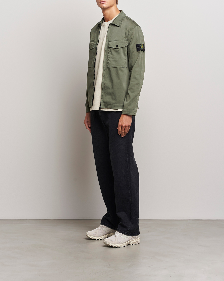 Mies | Kauluspaidat | Stone Island | Garment Dyed Cotton Zip Overshirt Musk