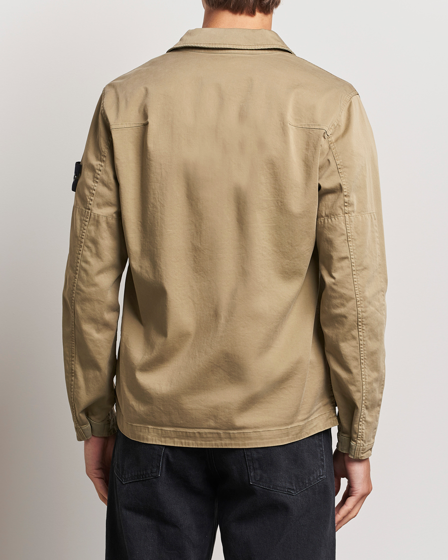 Mies | Kauluspaidat | Stone Island | Garment Dyed Cotton Zip Overshirt Biscuit
