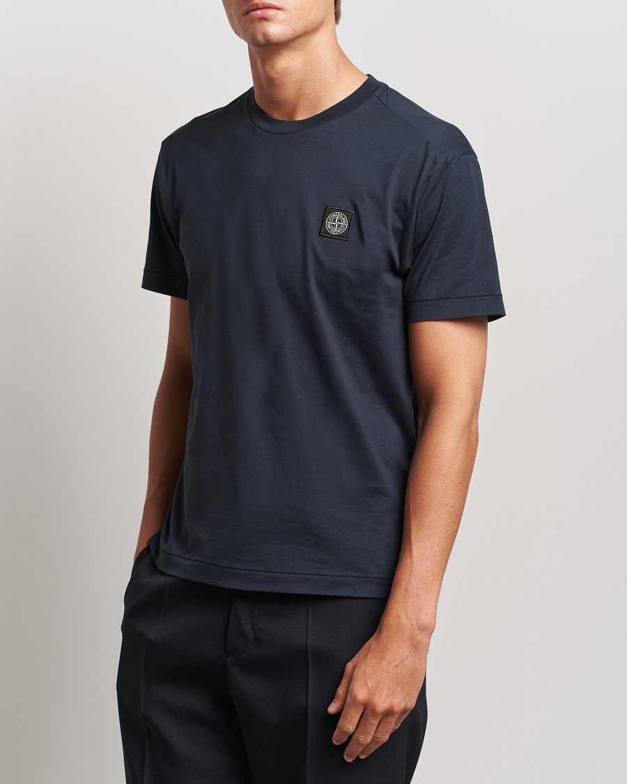 Mies | T-paidat | Stone Island | Garment Dyed Jersey T-Shirt Navy Blue