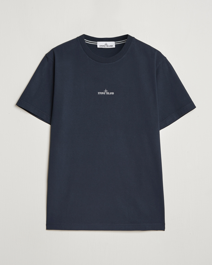 Mies | T-paidat | Stone Island | Garment Dyed Jersey Logo T-Shirt Navy Blue