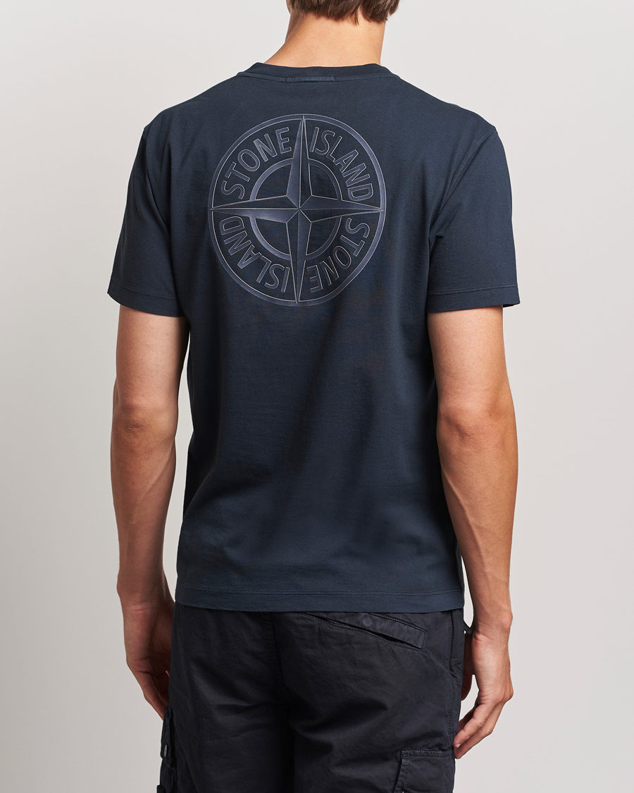 Mies | T-paidat | Stone Island | Garment Dyed Jersey Logo T-Shirt Navy Blue