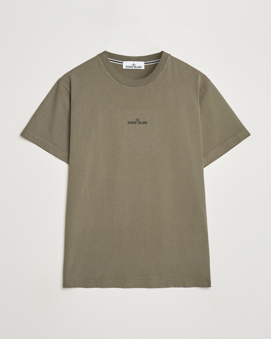 Mies | T-paidat | Stone Island | Garment Dyed Jersey Logo T-Shirt Walnut