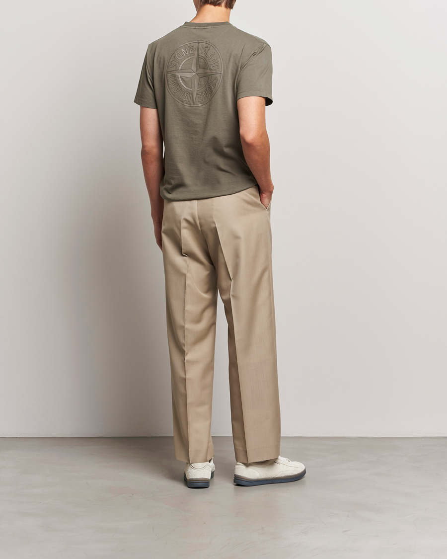 Mies | T-paidat | Stone Island | Garment Dyed Jersey Logo T-Shirt Walnut