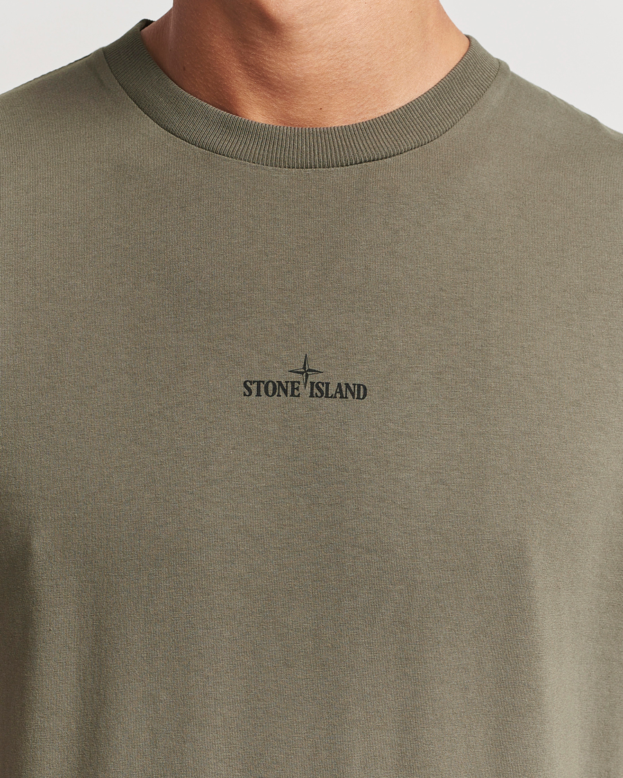 Mies | T-paidat | Stone Island | Garment Dyed Jersey Logo T-Shirt Walnut