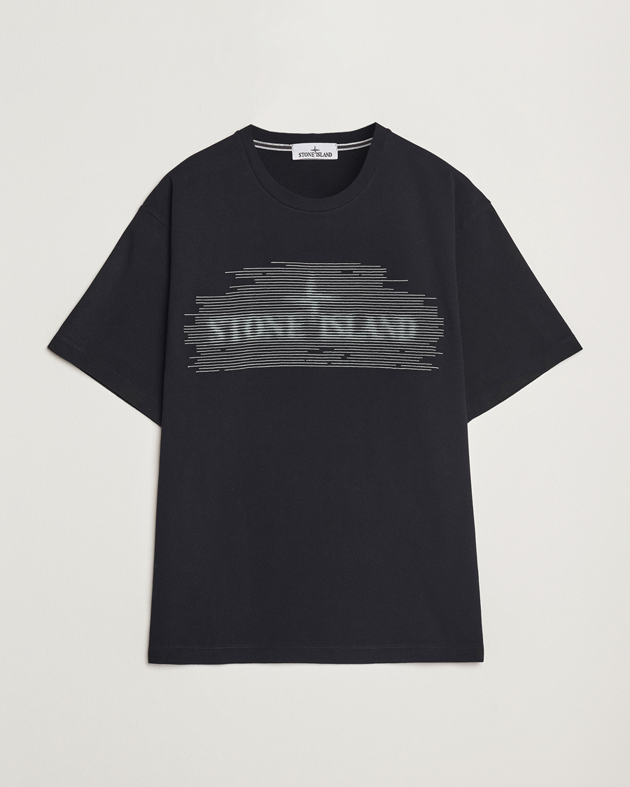 Mies | T-paidat | Stone Island | Garment Dyed Embroidery Logo T-Shirt Black
