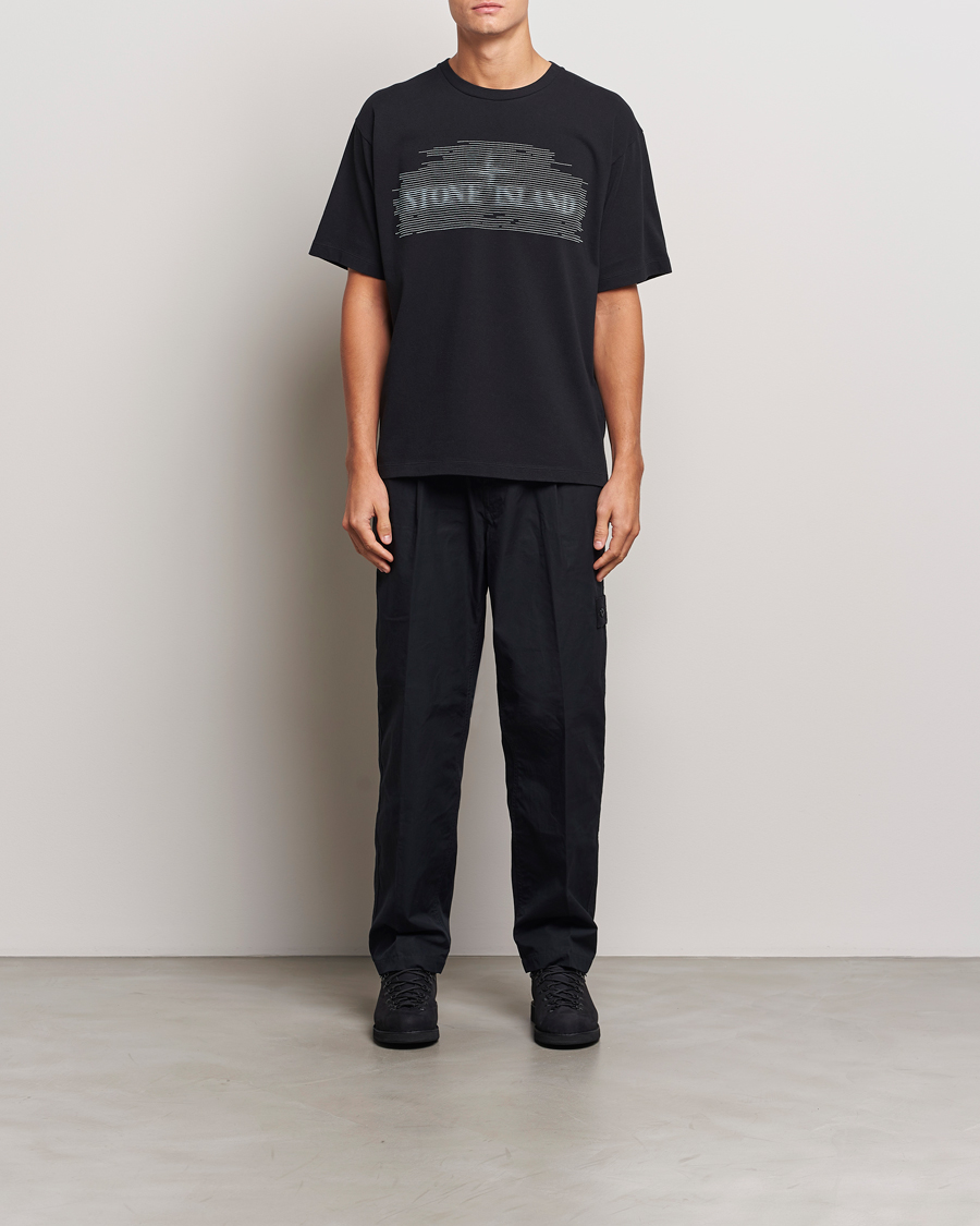 Mies | T-paidat | Stone Island | Garment Dyed Embroidery Logo T-Shirt Black