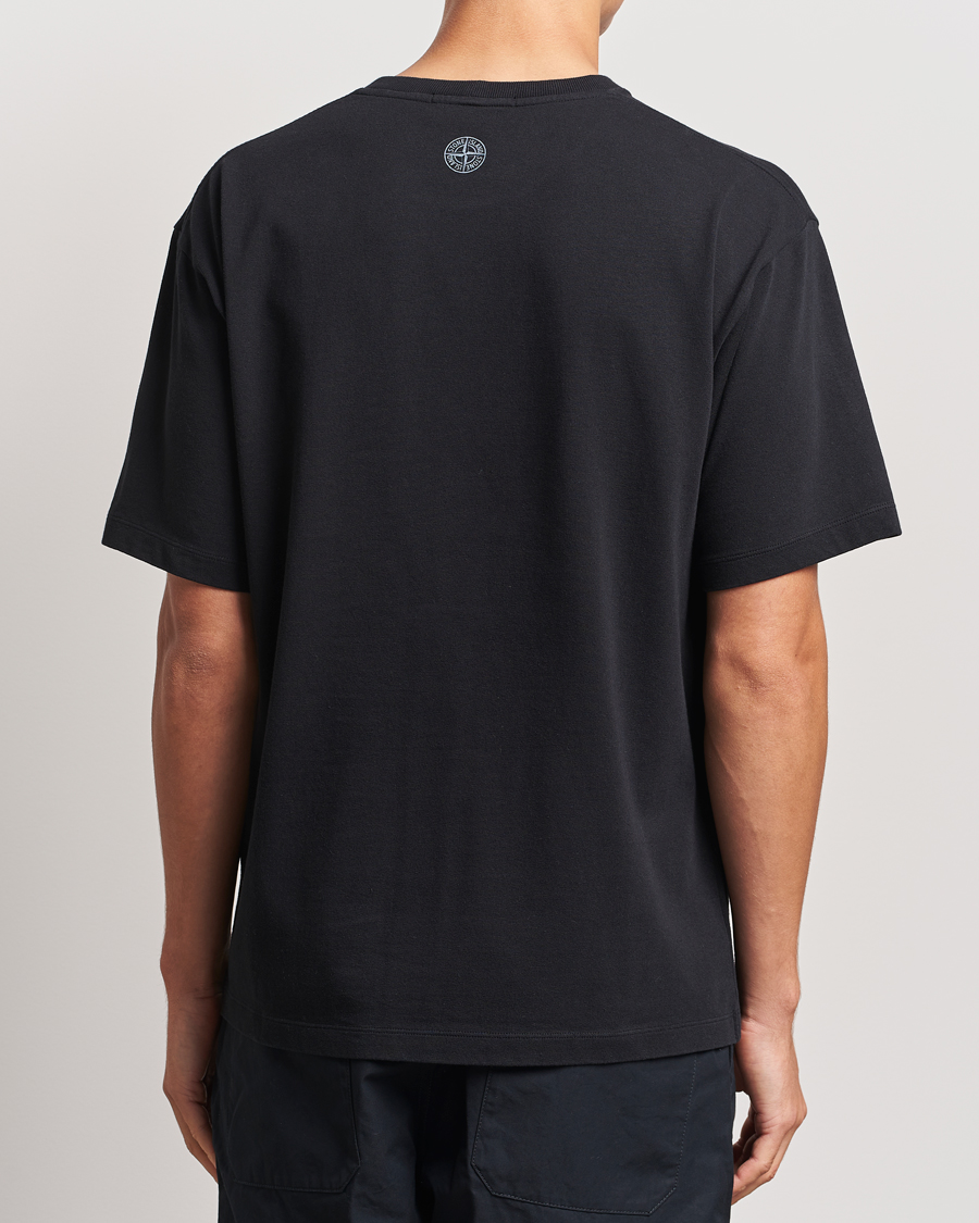 Mies | T-paidat | Stone Island | Garment Dyed Embroidery Logo T-Shirt Black
