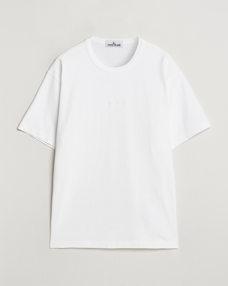 Mies | T-paidat | Stone Island | Old Dyed Cotton Logo T-Shirt White