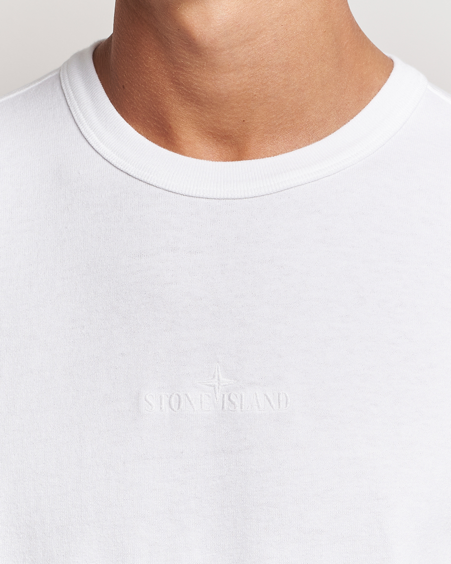 Mies | T-paidat | Stone Island | Old Dyed Cotton Logo T-Shirt White