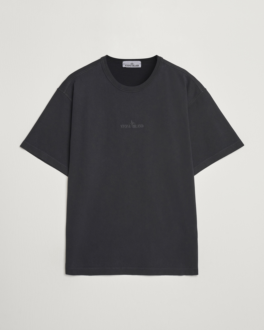 Mies | T-paidat | Stone Island | Old Dyed Cotton Logo T-Shirt Black