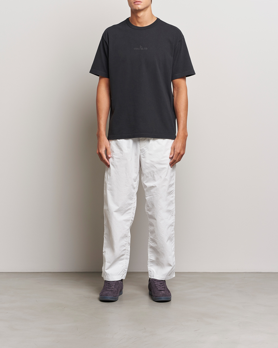 Mies | T-paidat | Stone Island | Old Dyed Cotton Logo T-Shirt Black