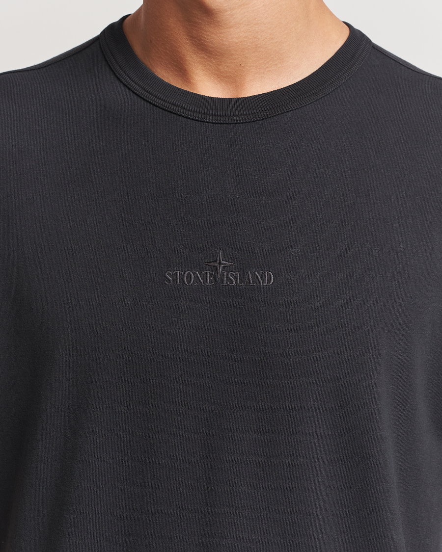 Mies | T-paidat | Stone Island | Old Dyed Cotton Logo T-Shirt Black