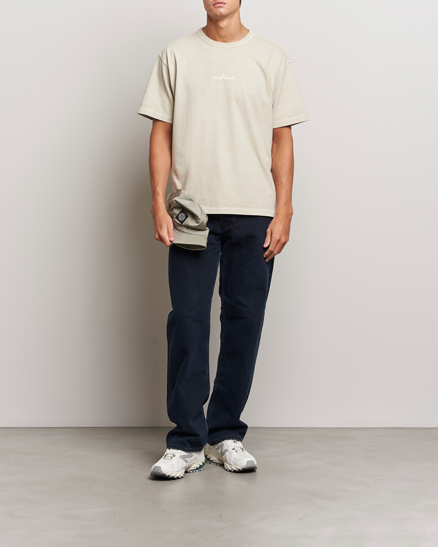 Mies | T-paidat | Stone Island | Old Dyed Cotton Logo T-Shirt Plaster
