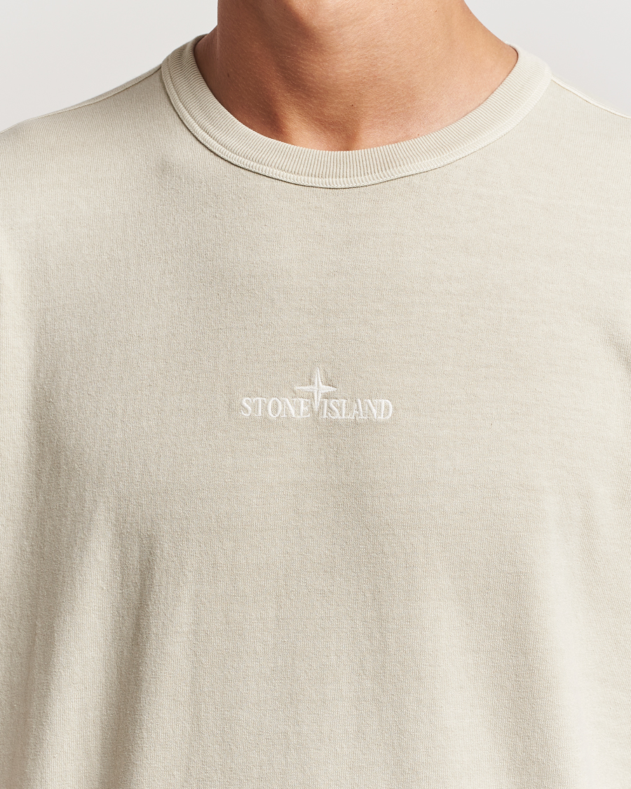 Mies | T-paidat | Stone Island | Old Dyed Cotton Logo T-Shirt Plaster