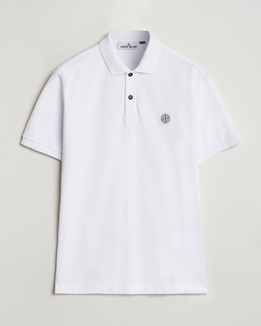 Mies | Pikeet | Stone Island | Cotton Pique Polo White