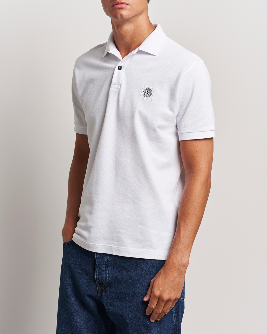 Mies | Pikeet | Stone Island | Cotton Pique Polo White