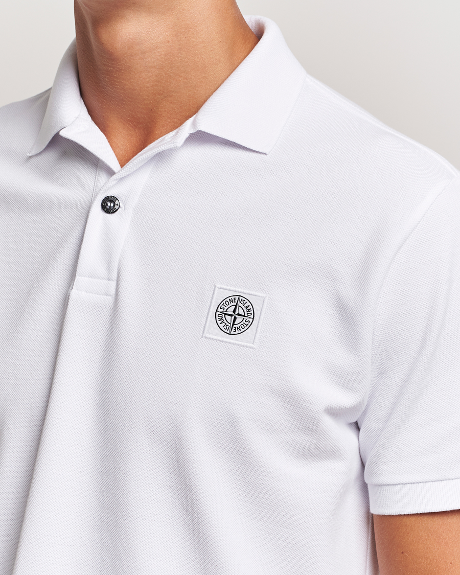 Mies | Pikeet | Stone Island | Cotton Pique Polo White
