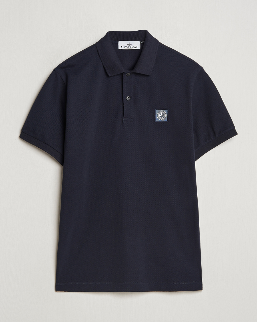 Mies | Pikeet | Stone Island | Cotton Pique Polo Navy Blue