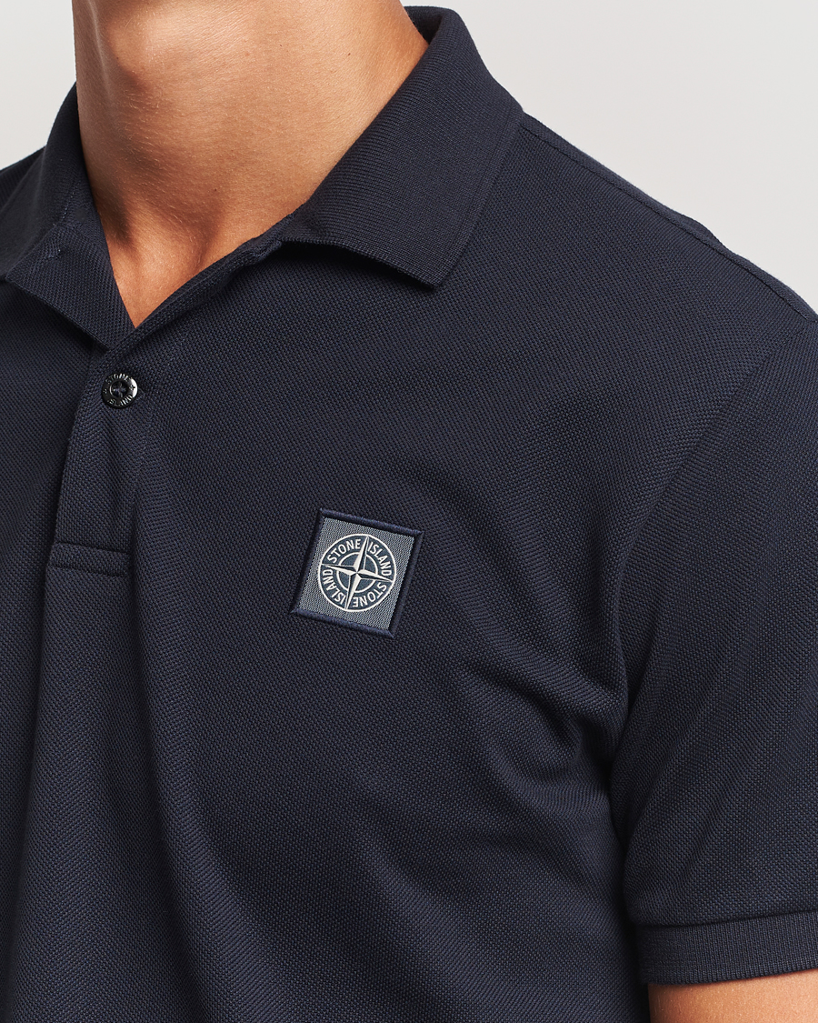Mies | Pikeet | Stone Island | Cotton Pique Polo Navy Blue