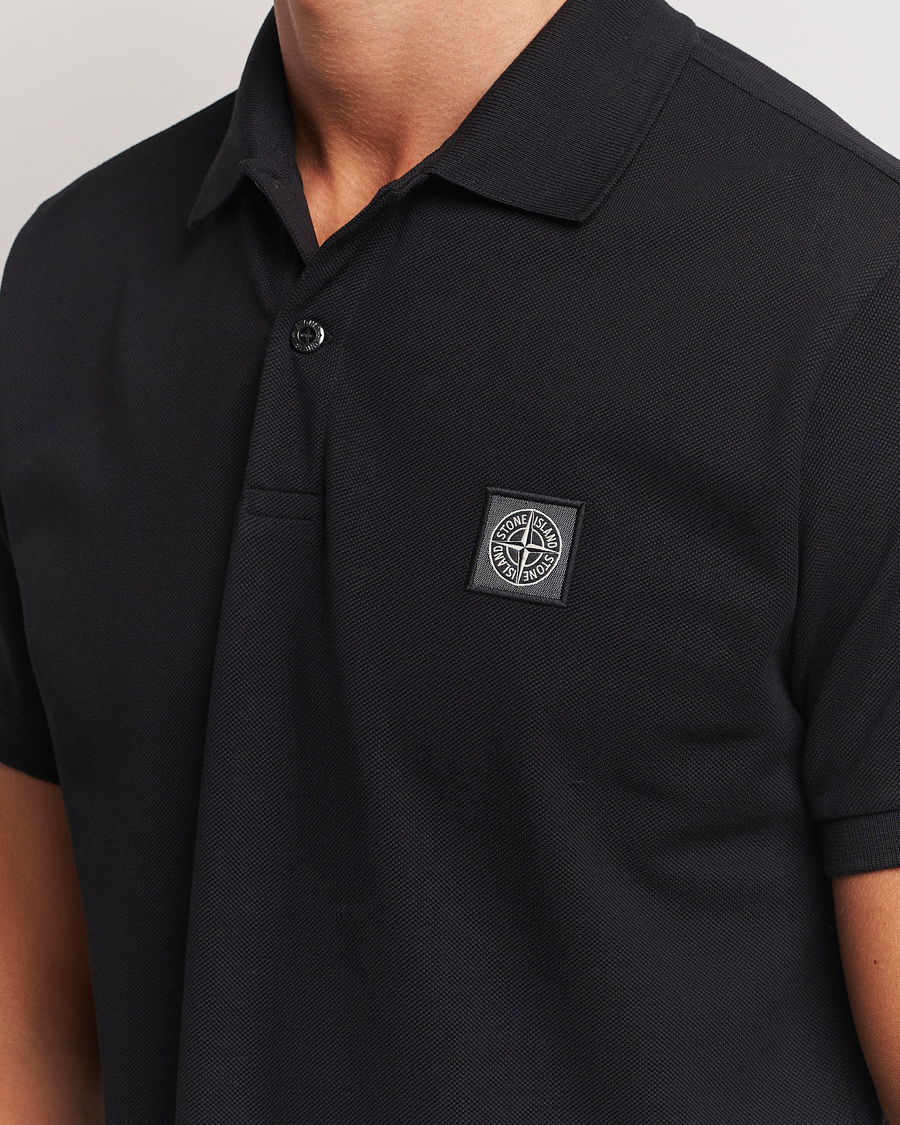 Mies | Pikeet | Stone Island | Cotton Pique Polo Black