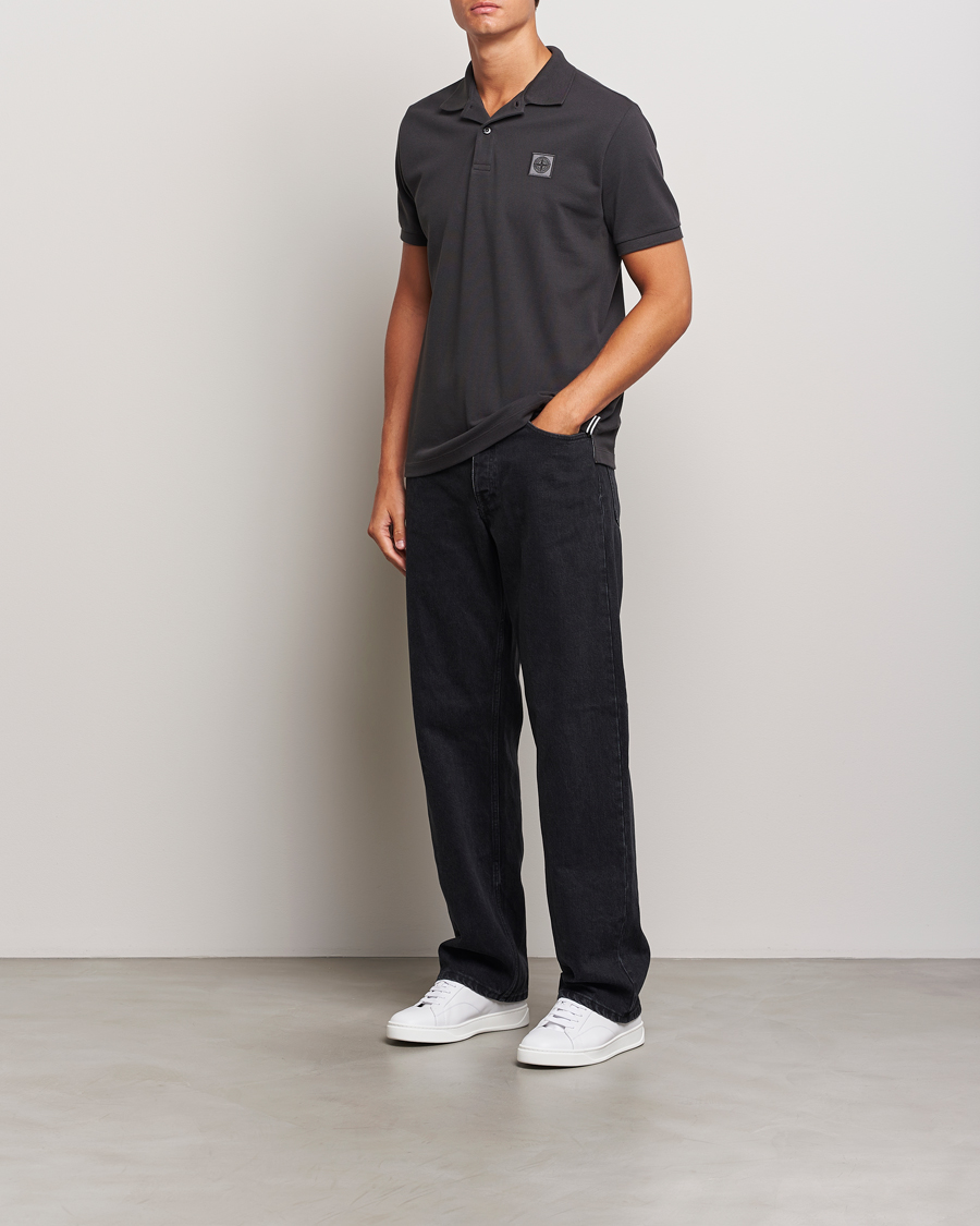 Mies | Pikeet | Stone Island | Cotton Pique Polo Lead Grey