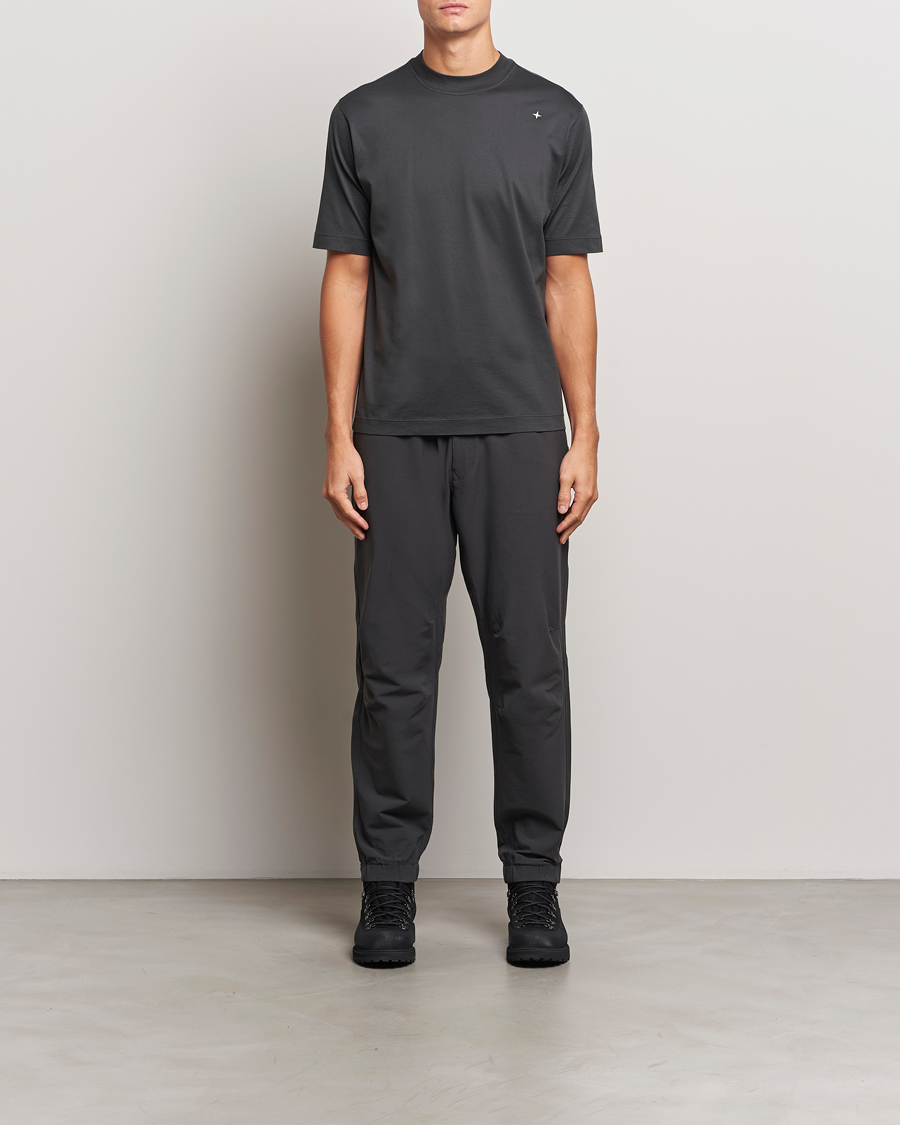 Mies | T-paidat | Stone Island | Stellina Mercerized Cotton T-Shirt Lead Grey