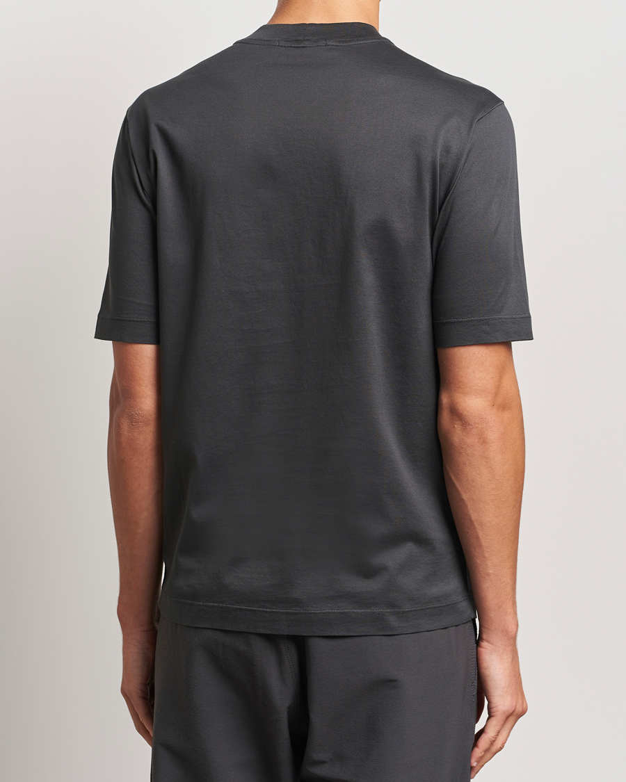 Mies | T-paidat | Stone Island | Stellina Mercerized Cotton T-Shirt Lead Grey