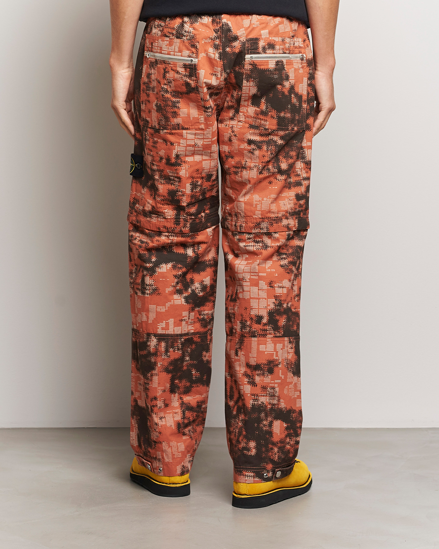 Mies | Housut | Stone Island | Brused Cotton Canvas Camo Cargo Pants Orange
