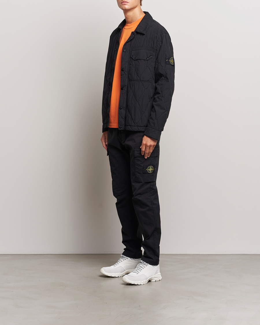 Mies | Housut | Stone Island | Stretch Cotton Gabardine Trousers Black