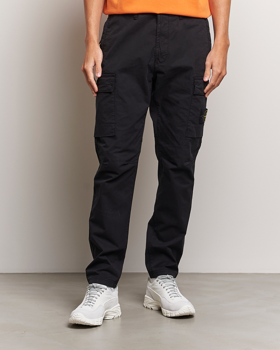 Mies | Housut | Stone Island | Stretch Cotton Gabardine Trousers Black