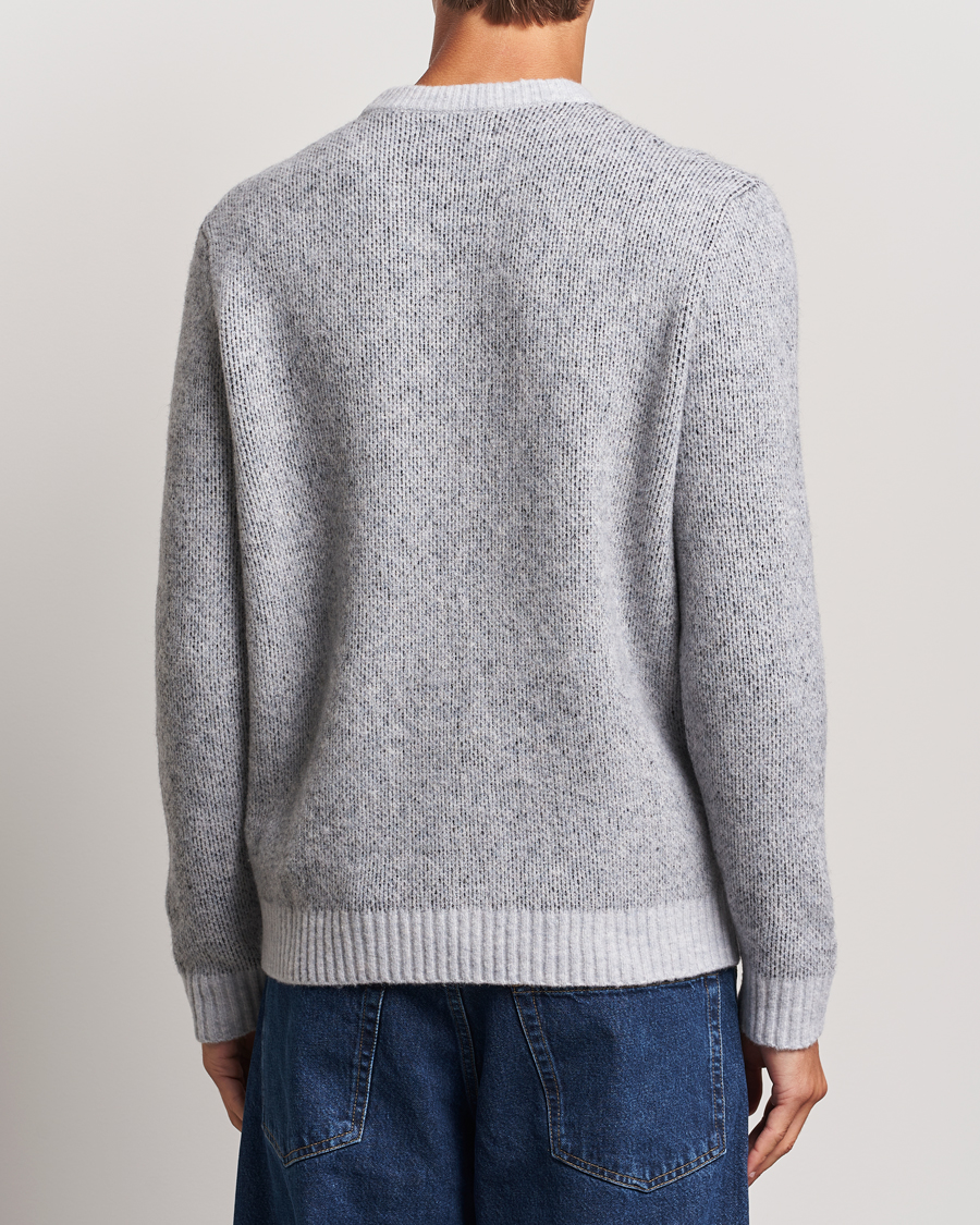 Mies | Puserot | Stone Island | Jacquard Knitted Wool Crew Neck Grey