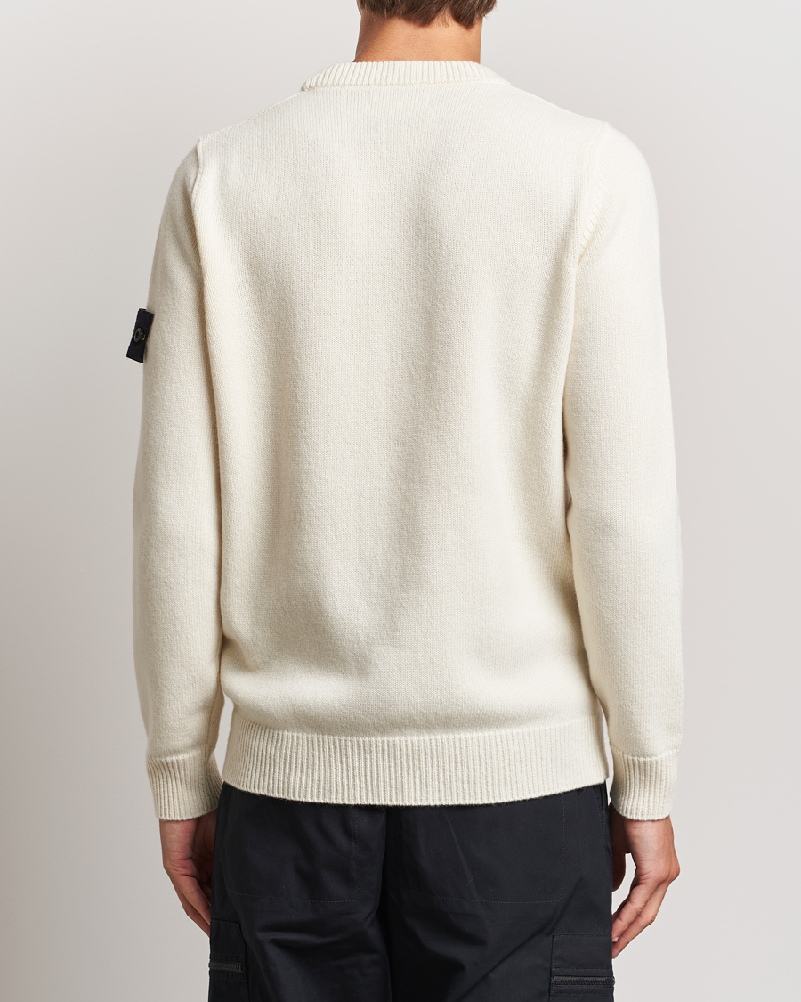 Mies | Puserot | Stone Island | Knitted Lambwool Sweater Natural