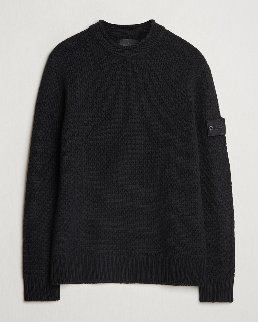 Mies | Puserot | Stone Island | Ghost Knitted Geelong Mock Neck Black